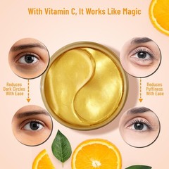 60 Pcs Collagen Eye Patch Anti Wrinkle Serum Dark Circles, Fine Lines Gold Shade