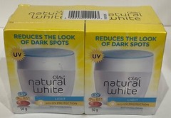 Olay Natural White Light Cream with UV Protection whitening cream 50gm (2 Pack)