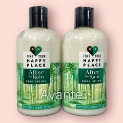 2ct Find Your Happy Place Body Lotion AFTER THE RAIN 10oz White Birch Jasmine