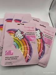 Lot 12 the Creme Shop Hello Kitty Wrinkle Warrior Hydrogel Forehead & Lip Mask