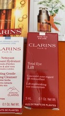 CLARINS Set FOAMING CLEANSER I Double Eye Serum I Total Eye Lift I Serum New Q68