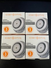 4 Pack Clarisonic NORMAL Replacement Brush Heads Mia2 Aria Plus Smart Profile