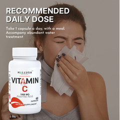 VITAMIN C 1000mg – Powerful Antioxidant – Immune System – Supplement – 60 Cap