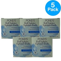 Pond&rsquo;s Fresh Hydration Gel Moisturizer Hyaluronic Acid Vitamin E B3 3.4oz 5 Pack