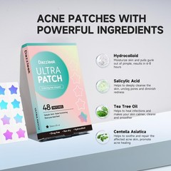 Dazzlook Cute Blue Star Pimple Patch with 1 Count (Pack of 48), Clear