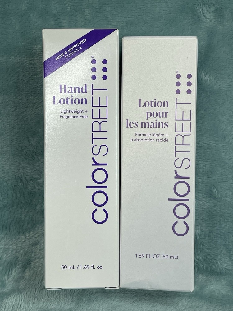 Color Street Hand Lotion Lot of 2 NIB Fragrance Free Moisturizing 1.69 oz Each