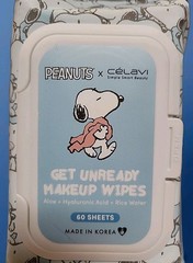 Peanuts Snoopy Get Unready Makeup Wipes 1 Pack 60 Sheets