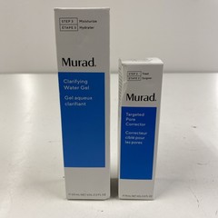 LOT x2 MURAD Clarifying Water Gel 2.0 Fl Oz + Targeted Pore Corrector 0.5 Fl Oz