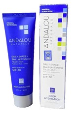 Andalou Naturals Deep Hydration Daily Shade +Blue Light Defense SPF30 Lotion EXP