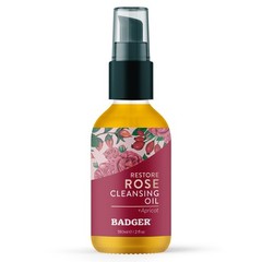 Badger Rose Face Cleansing Oil, Organic Facial Oil 2 Fl Oz (Pack of 1)