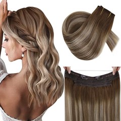 Hair Extensions 20 Inch 100g Real Human #3/8 22 Balayage RUNATURE Brown Wire