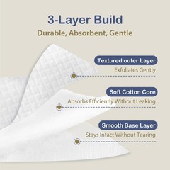 Ourmed Life Large Cotton Pads For Makeup Removal Soft Lint-Free Face Pads