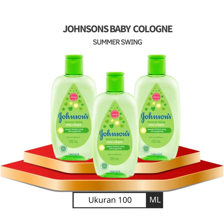 JOHNSON&rsquo;S Summer Swing Baby Cologne – Baby Fragrance Oil 100ml – Contents of 3