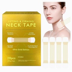 28Pcs Neck Lift Tape Invisible Face Lifting Tape V-Shape Waterproof