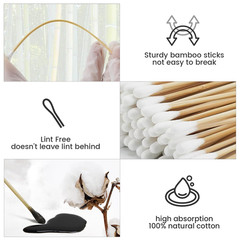 500PCS 6&Prime; Long Cotton Swabs in Storage Box – Strong Cotton Swabs with Wooden Sti