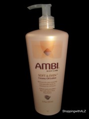 NEW Ambi Soft & Even Creamy Oil Body Lotion Olive Oil Shea Butter 12 oz