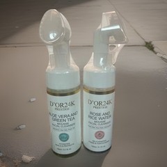 D’OR 24K Prestige Facial Cleanser Duo Aloe Vera Green Tea Rose Rice Water NEW