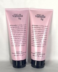 New Philosophy Sweet Vanilla Fig Shea Butter Body Lotion 7 fl oz Lot of 2