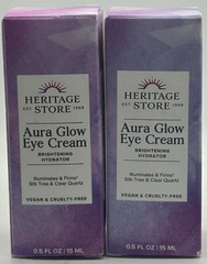 2PK Heritage Store Aura Glow Eye Cream ~ EXP 5/26 ~ 0.5 FL OZ EACH ~ READ