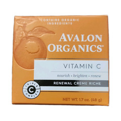 Avalon Organics Vitamin C Renewal Creme Riche Brightening Face Cream 1.7 oz