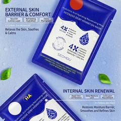Mascarilla facial hidratante reparadora barrera cutánea luminosidad pack5