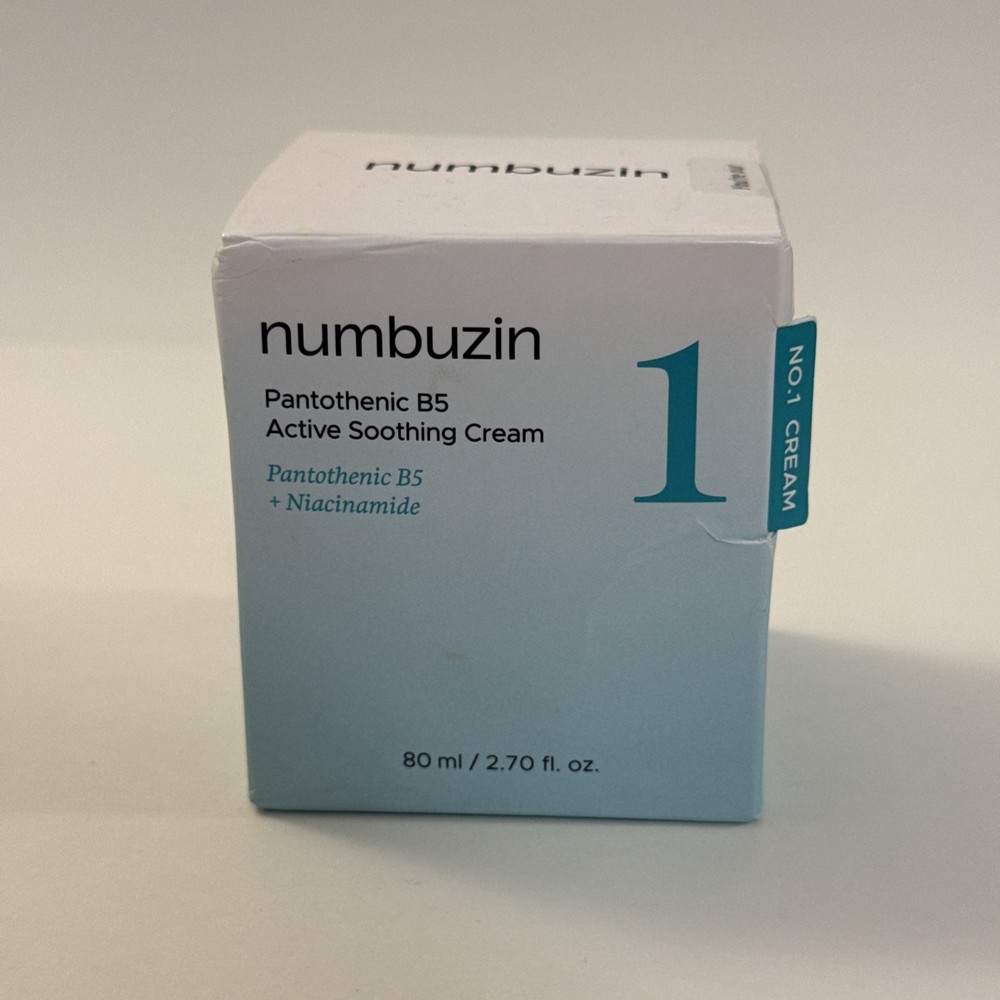numbuzin No. 1 Pantothenic B5 Active Soothing Cream 80ml / 2.70 fl oz exp 12/27