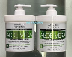 (2-Pk) ADVANCED CLINICALS Spa Size Vitamin C E ALOE VERA SOOTHE + RECOVER CREAM