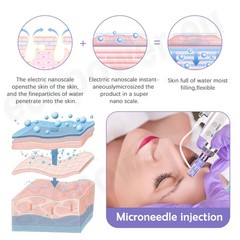 Micro Hydra Pen Wrinkle Removal Skin Whitening Anti-age w/ 2pc Nano Nee/dles Set