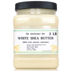 Premium High Quality White Shea Butter Unrefined Raw Pure & Organic 32 oz/2 lb