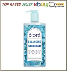 Biore Balancing Face Wash, PH Balanced Face Cleanser, Combination Skin, Cruelty