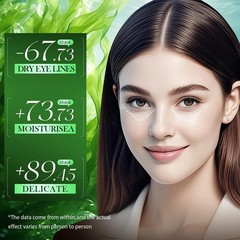 Seaweed Brightening Under Eye Patches (80 Pieces) with 80 Count (Pack of 1)