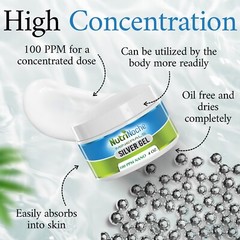 NutriNoche Pure Silver Gel – 100 PPM 4 Oz Silver Gel – First Aid Silver Gel