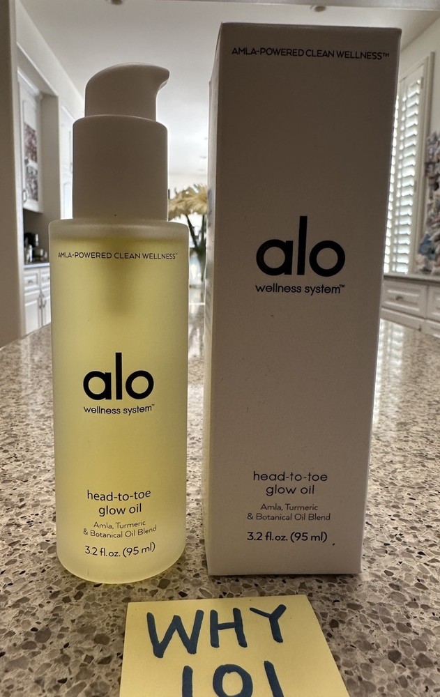 ALO Head-to-Toe Body Glow Oil Amla, Turmeric 3.2oz/95mL FULL SZ SEALED BOX $48