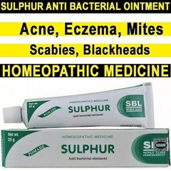 SULPHUR 10% OINTMENT CREAM ACNE BLACKHEAD SPOT SCABIES PSORIASIS ECZEMA, 25gm