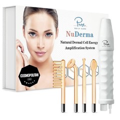 Pure Daily Care NuDerma Handheld Skin Therapy Wand Machine w/Neon… New Open Box