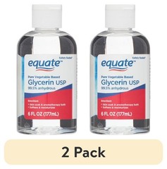 EQUATE PURE VEGETABLE BASED GLYCERIN USP 99.5% ANHYDROUS 6.oz , 2 Pack
