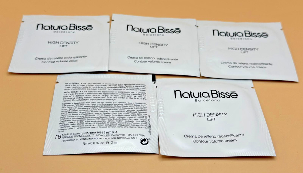 Natura Bissé High Density Lift cream 2ml X 5 total 10ml Sample Sachets Lot of 5