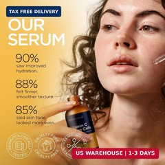 Vitamin C Serum for Face with Stem Cells Hyaluronic Acid Vitamin E Aloe Vera Ant