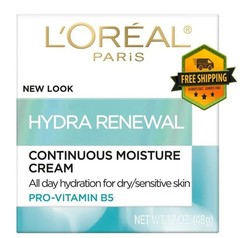 L&rsquo;Oreal Paris Hydra-Renewal Continuous Moisturizer Dry and Sensitive Skin 1.7 oz