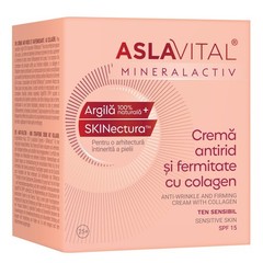 ASLAVITA, Anti-wrinkle cream with collagen for firmness SPF15 Mineralactiv,50 ml