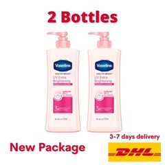 2 x 500ml Vaseline Healthy White UV Lightening Body Lotion Moisturizer Whitening