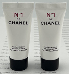 CHANEL NO 1 DE CHANEL CREME RICHE 5ml .17fl oz x 2 SAMPLE TUBES