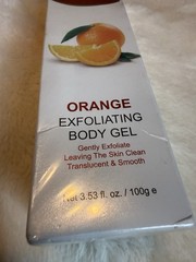 QINGLIN Orange Exfoliating Body Gel, Orange Scent, Niacinamide, 3.53 fl oz