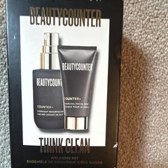 Beautycounter Counter+ Think Clean Set Peel & Charcoal Mask 0.5 oz AHA/BHA