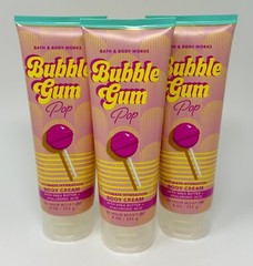 3 NEW BATH & BODY WORKS BUBBLE GUM POP ULTIMATE HYDRATION CREAM LOTION 8 OZ SHEA