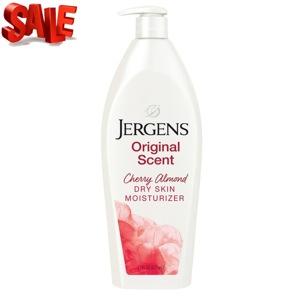 Jergens Original Scent with Cherry Almond Body Lotion Moisturizer for Dry Skin,