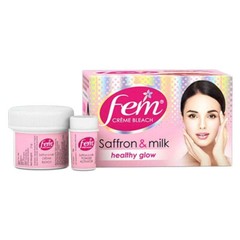 Dabur Fem Creme Bleach SAFFRON & MILK Healthy Glow -Female Face-314Gm -Free Ship