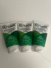 3 Pack Cruex Creamy Petroleum Jelly Vitamin E Enriched Skin Soothing 4oz Each