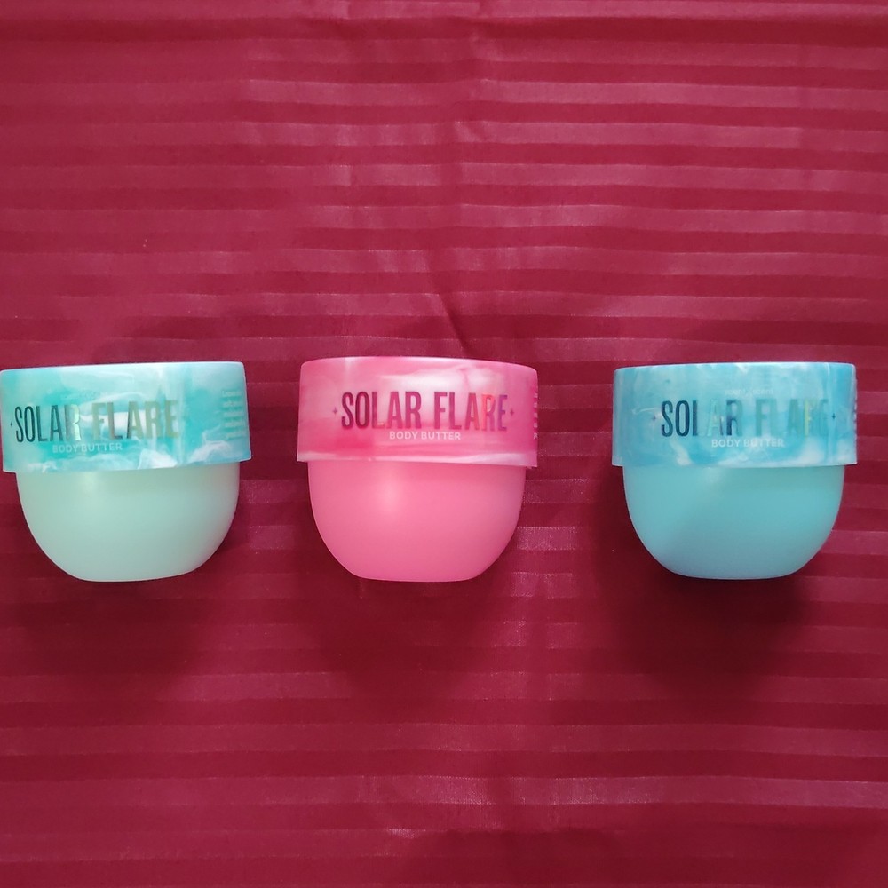Solar Flare Body Butter Moisturizer Travel Size 1.7 fl oz Pink Glow Sea Veil