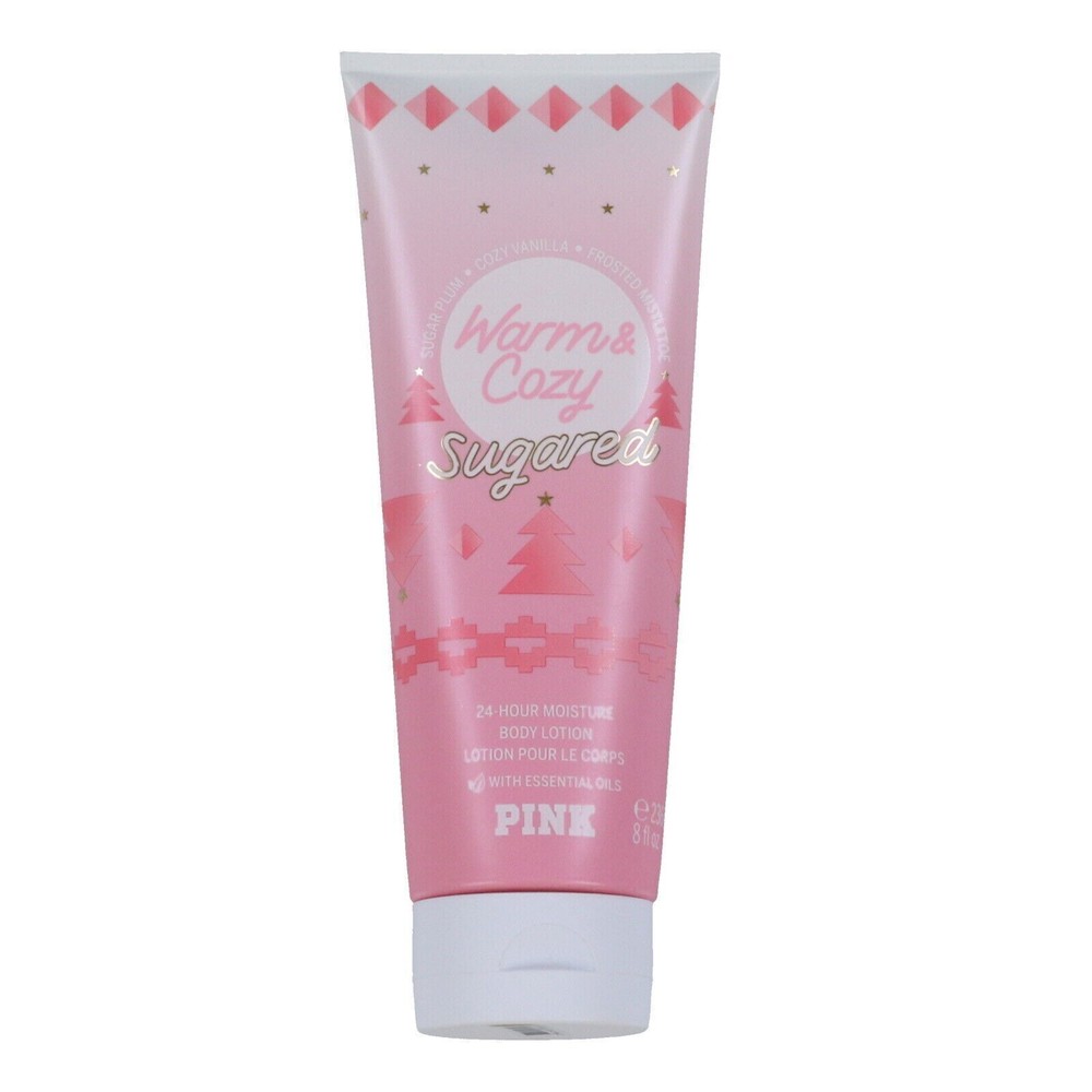 VICTORIA’S SECRET PINK WARM & COZY SUGARED FRAGRANCE BODY LOTION CREAM 8 oz New